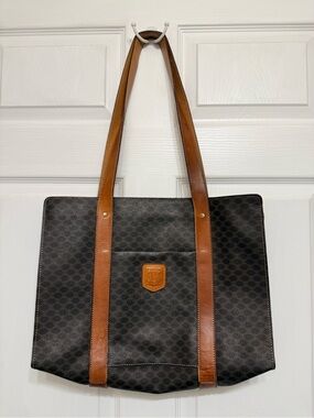 *Vintage* Authentic Celine Macadam Tote Bag